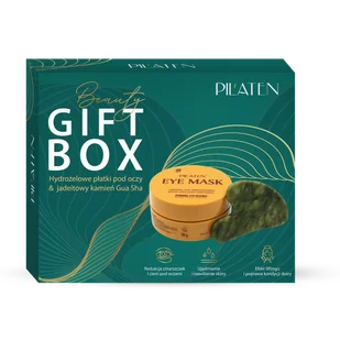 Pilaten Zestaw  (Płatki pod oczy + Kamień Gua Sha do masażu twarzy) - Waciki, płatki i patyczki kosmetyczne - miniaturka - grafika 1
