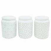 Pojemniki kuchenne - Maestro ZESTAW 3 POJEMNIKÓW CERAMICZNYCH NA KAWĘ HERBATĘ I CUKIER MR-20033-03CS MR-20033-03CS - miniaturka - grafika 1