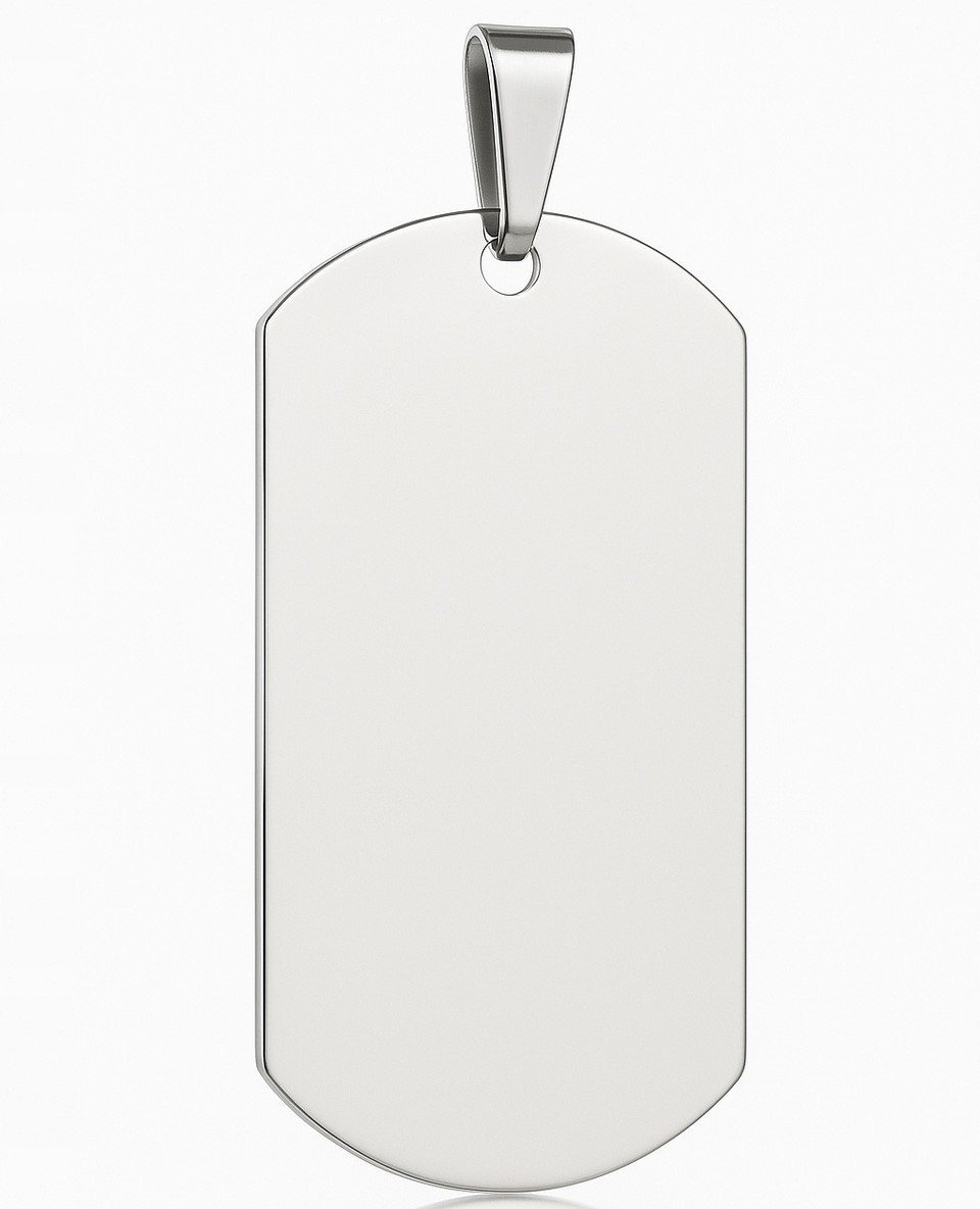 SREBRNY NIEŚMIERTELNIK WISIOREK STAL SZLACHETNA CHIRURGICZNA 316L GRAWER