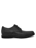 Półbuty męskie - Timberland Półbuty Woodhull Leather Oxford TB0A2CWA0011 Czarny - miniaturka - grafika 1