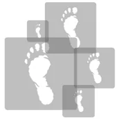 Szablony malarskie - Szablony Malarskie Wielokrotne 5 szt. // Stopy - miniaturka - grafika 1