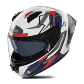 Kaski motocyklowe - Kask Integralny Nolan N60-6 Sport Biały/Niebieski/Czerwony MetalM - miniaturka - grafika 1