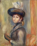Plakaty - Galeria Plakatu, Plakat, Girl in Gray-Blue, Pierre-Auguste Renoir, 30x40 cm - miniaturka - grafika 1