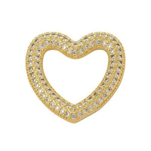Zawieszka, serce w cyrkoniach , bez uszka