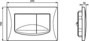 Ideal Standard ProSys Solea Przycisk WC biały R0109AC - Przyciski spłukujące - miniaturka - grafika 1