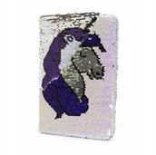 Szkolne artykuły papiernicze - ZESZYT z cekinami JEDNOROŻEC pamiętnik notes - miniaturka - grafika 1