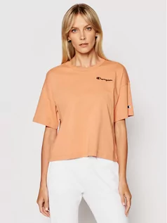 Koszulki i topy damskie - Champion T-Shirt Natural Elements Print 114168 Pomarańczowy Custom Fit - grafika 1