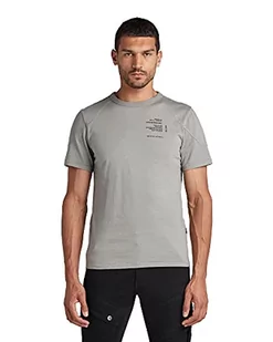 G-STAR RAW Męski T-Shirt na ramiona, szary (Charcoal C336-942), XS - Koszulki męskie - miniaturka - grafika 1