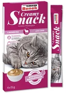 Przysmaki dla kotów - SUPER BENEK Creamy Snack - płynna przekąska dla kotów z jagnięciną 4x 15g - miniaturka - grafika 1