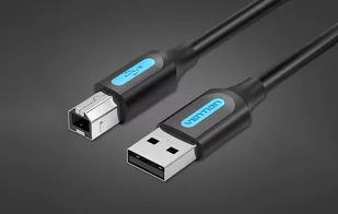 Kabel USB 2.0 A do B Vention COQBF 1m (czarny) - Kable - miniaturka - grafika 2