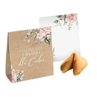 Przekąski dla dzieci - CIASTECZKA z wróżbą w opakowaniu Pudrowe Kwiaty KRAFT 12szt - miniaturka - grafika 1