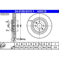 Tarcze hamulcowe - Tarcza hamulcowa ATE 24.0128-0315.1 - miniaturka - grafika 1