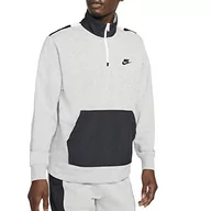Koszulki męskie - Nike M NSW Ce Hz Ft Top SNL ++ Długi sweter Męski, Szary Heather/Black/(Black), XL - miniaturka - grafika 1