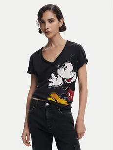 Desigual T-Shirt Mickey Joker 25SWTKAG Czarny Regular Fit - Koszulki i topy damskie - miniaturka - grafika 1