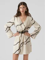 Sukienki - Vero Moda Sukienka codzienna 10295426 Écru Regular Fit - miniaturka - grafika 1