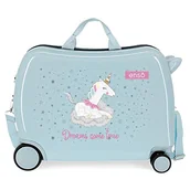 Walizki - Enso Dreams Come True Walizka dziecięca Niebieski 50x38x20 cms Sztywne zapięcie z boku 34L 1,8 kg 4 koła Bagaż ręczny, niebieski, Maleta Infantil, walizka dziecięca - miniaturka - grafika 1