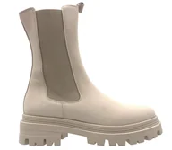 Botki damskie - Buty damskie botki nubuk beżowe eleganckie wsuwane TAMARIS rozmiar 41 - miniaturka - grafika 1