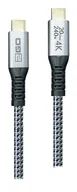 Kable komputerowe i do monitorów - 2GO 797514 kabel USB USB 3.2 Gen 2x2 1,2 m USB C Czarny, Srebrny - miniaturka - grafika 1