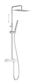 Zestawy prysznicowe - Zestaw prysznicowy TRES - CUADRO komplet słuchawka - drążek - deszczownia 300x200 mm 00719102 - miniaturka - grafika 1