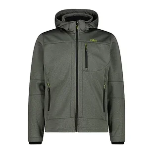 CMP męska kurtka Softshell melanżowa z odpinanym kapturem, khaki Mel, 46 - Kurtki męskie - miniaturka - grafika 1