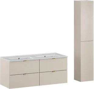 Zestaw meblowy 120cm z umywalką meblową Lava i szafką wysoką - Meble łazienkowe - miniaturka - grafika 1