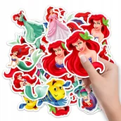 Szkolne artykuły papiernicze - NAKLEJKI NA ZESZYT NALEPKA Z POSTACIAMI ARIELKA KSIĘŻNICZKA WZORY 10SZT - miniaturka - grafika 1