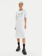 Sukienki - Armani Exchange Sukienka codzienna 3DYA79 YJ3RZ 1000 Biały Relaxed Fit - miniaturka - grafika 1