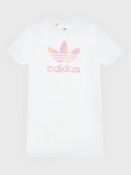 Sukienki i spódniczki dla dziewczynek - adidas Sukienka codzienna Graphic Logo HK2935 Biały Relaxed Fit - miniaturka - grafika 1