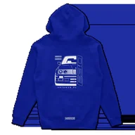 Odzież do sportów motorowych - Bluza z kapturem przód BMW E30 niebieska-3XL - miniaturka - grafika 1