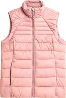 Kurtki i kamizelki sportowe damskie - 4f Bezrękawni różowy H4Z21-KUDP001-56S r. L - miniaturka - grafika 1