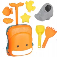 Zabawki interaktywne dla dzieci - Duży zestaw do piasku walizka młyn konewka 936-348P - miniaturka - grafika 1