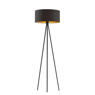 Czarna lampa stojąca do sypialni w stylu glamour SEWILLA GOLD - Lampy stojące - miniaturka - grafika 1