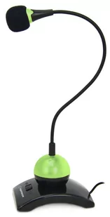Esperanza Mikrofon DESKTOP EH130G czarny/zielony EH130G - Mikrofony komputerowe - miniaturka - grafika 1