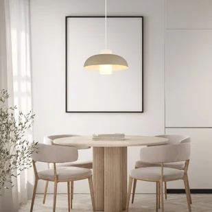 Globo Lampa wisząca Lowe, możliwość ściemniania, kremowy / amber, salon / jadalnia, metal, nowoczesny - Lampy sufitowe - miniaturka - grafika 1