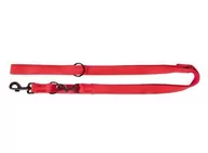 Smycze dla psów - Dingo Smycz taśma przedłużana z taśmy bawełnianej 1,6cm/120-220cm czerwona - miniaturka - grafika 1