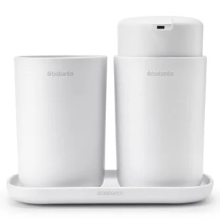 Brabantia Nowości Zestaw akcesoriów łazienkowych 3 szt ReNew biały 280382 280382 - Akcesoria łazienkowe - miniaturka - grafika 1