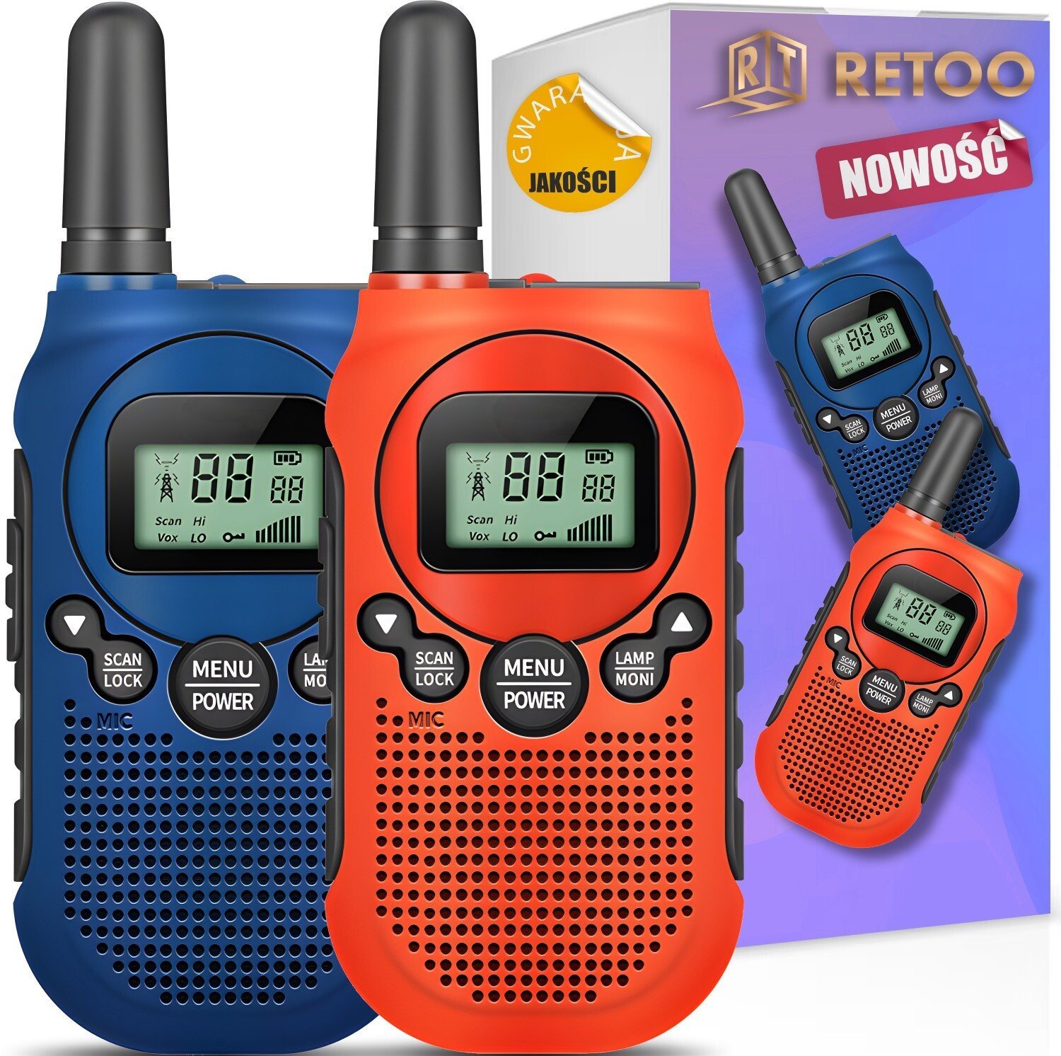 Retoo Walkie talkie 2x krótkofalówka baofeng - dr291