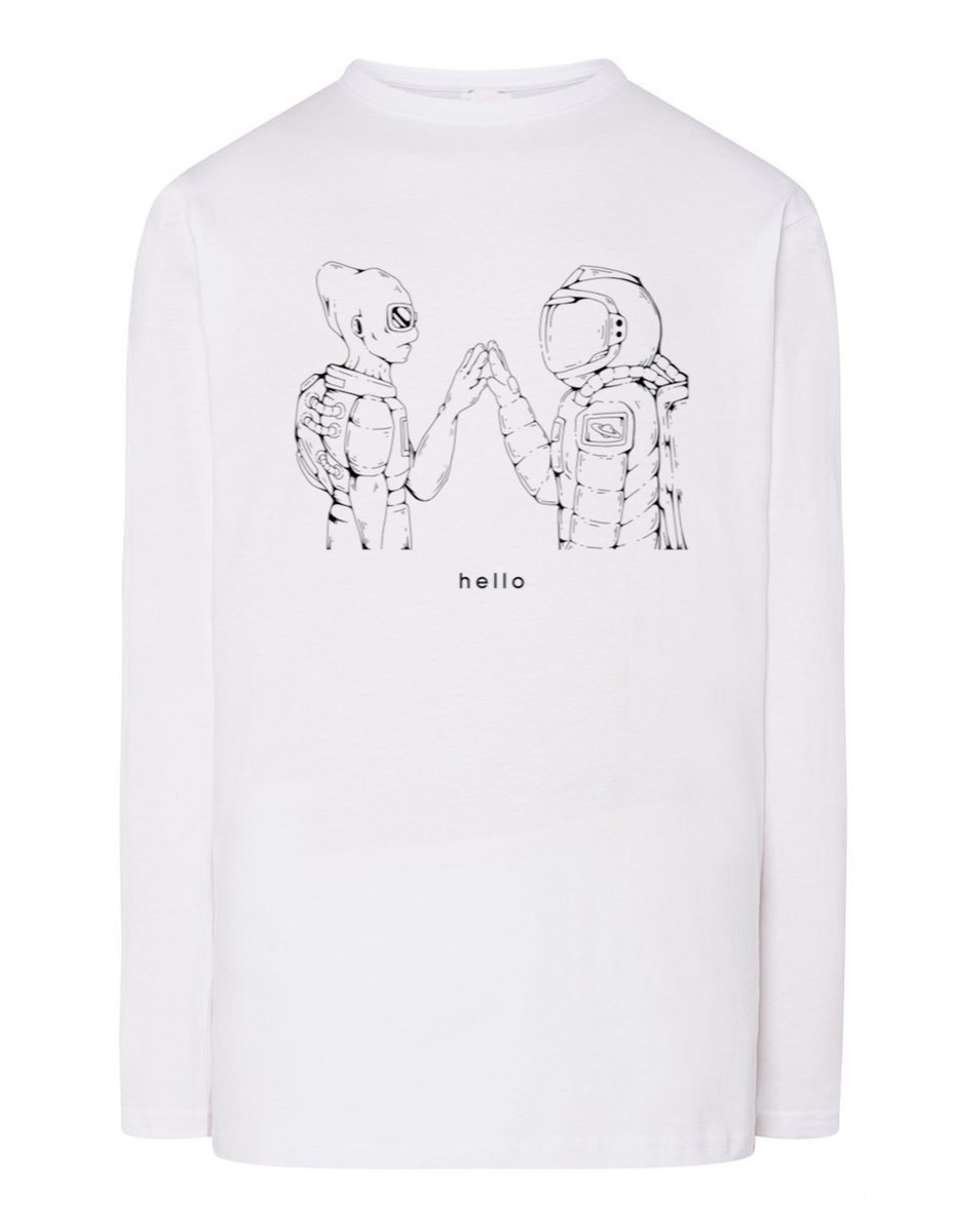 Longsleeve nadruk SPOTKANIE KOSMICI Hello r.XL