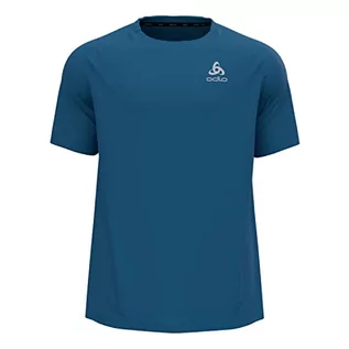 Koszulki męskie - Odlo T-shirt męski S/S Crew Neck Essential T-Shirt niebieski niebieski (Mykonos Blue) M 313412 - grafika 1