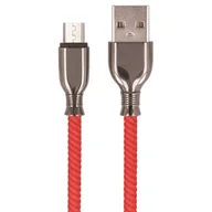 Kable USB - Kabel USB - Micro USB SETTY FC-M 3A 1 m Czerwony - miniaturka - grafika 1