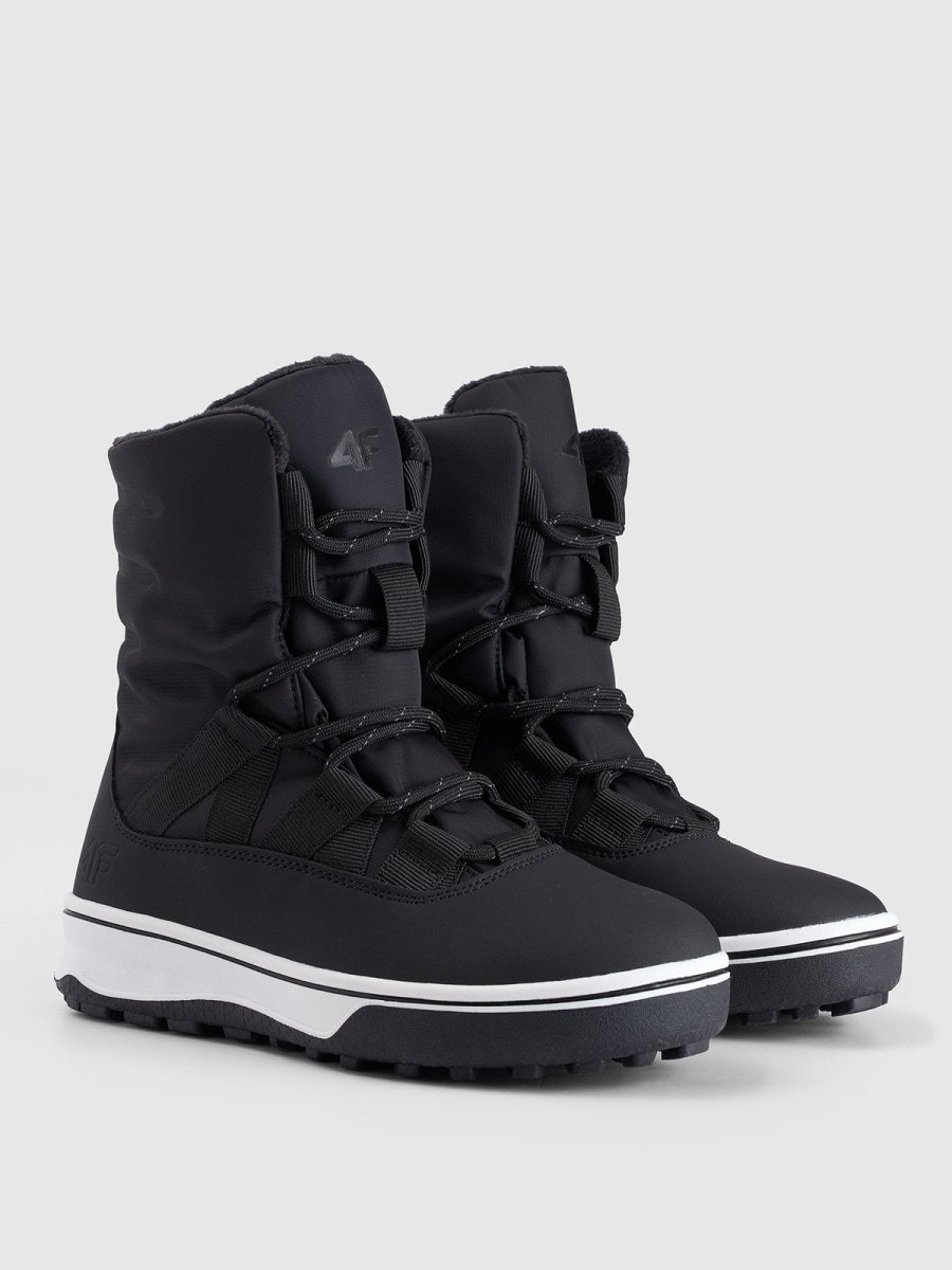 Buty zimowe śniegowce INUA chłopięce 4F 4FJRAW25FSBSM035-20S Czarny 33