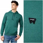 Bluzy męskie - Wrangler SIGN OFF HOODIE bluza bawełniana męska z kapturem kangurka XL - miniaturka - grafika 1