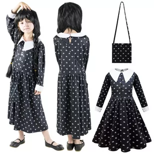 Przebranie Wednesday rozmiar 128-134 - Stroje karnawałowe Przebranie Wednesday rozmiar 128-134 - Stroje karnawałowe - miniaturka - grafika 1