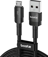 Kable komputerowe i do monitorów - Boste Beauty Armor Series Kabel do ładowania i transmisji danych, USB-A do Micro, 2.4A, 1m, Czarny - miniaturka - grafika 1
