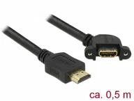 Kable - Delock Kabel HDMI HDMI 0.5 Czarny 85467 - miniaturka - grafika 1