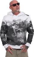 Bluzy męskie - Bluza męska Yakuza Horror Allover Hoodie, Biały, 4XL - miniaturka - grafika 1