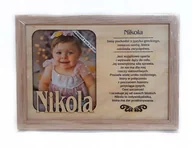 Ramki na zdjęcia - Ramka zdjęcie NIKOLA urodziny prezent UPOMINEK - miniaturka - grafika 1