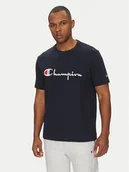 Koszulki męskie - Champion T-Shirt 221621 Granatowy Standard Fit - miniaturka - grafika 1