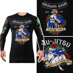 Rashguard Z Długim Rękawem Męski Ground Game Oldschool R. M - Kimona, stroje i obuwie - miniaturka - grafika 1