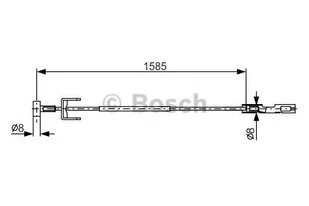 Bosch Linka hamulca BOSCH 1987482145 1987482145 - Linki hamulca postojowego - miniaturka - grafika 1